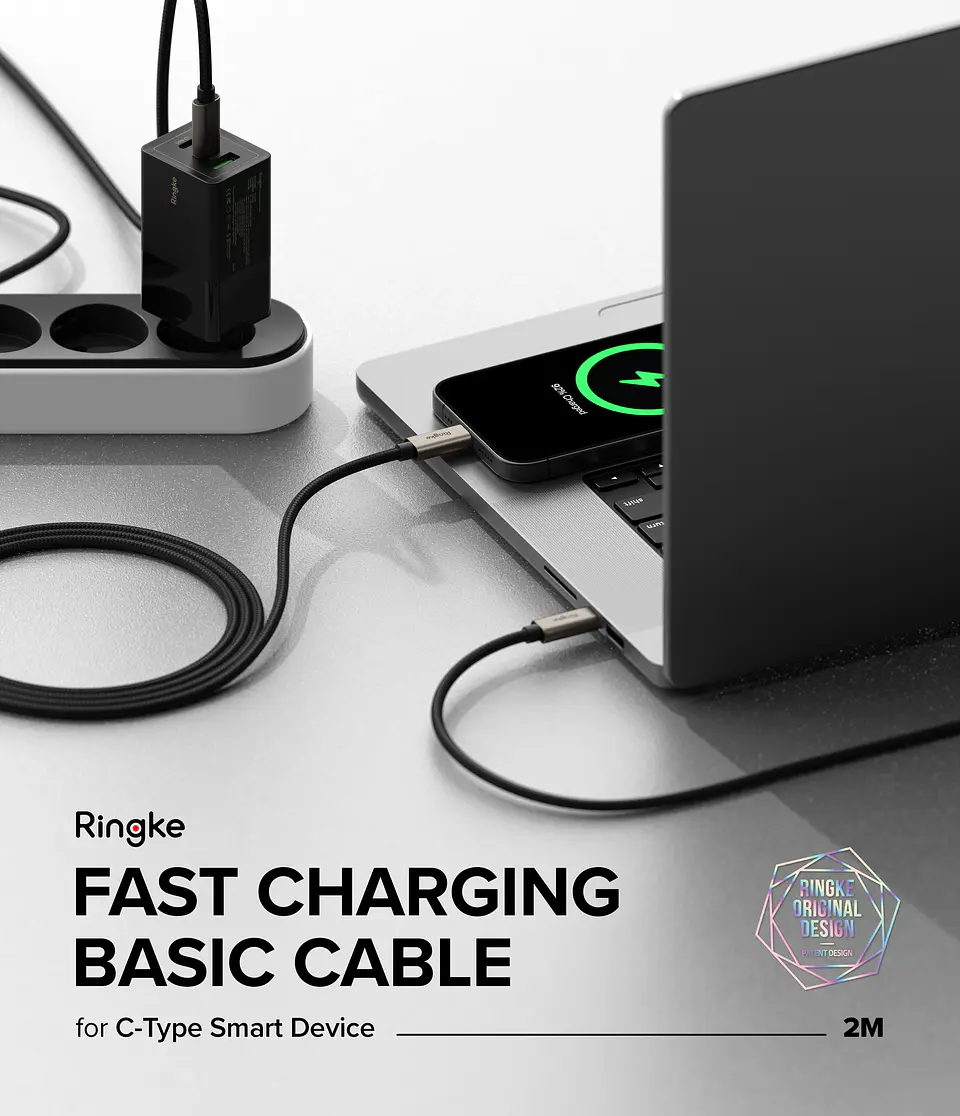 Cable Ringke USB C Carga Rápida a USB C (2 Metros) 60w 2