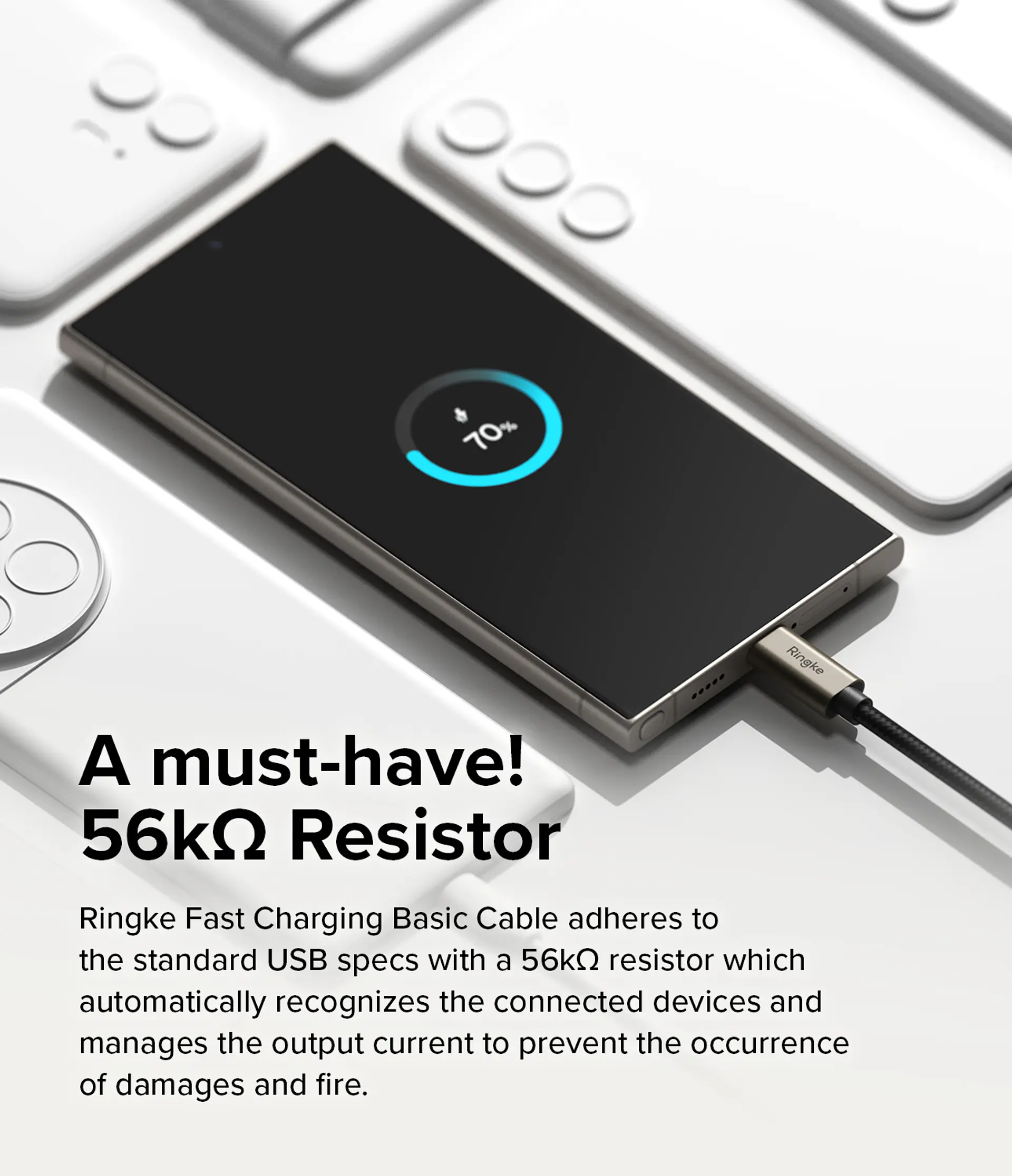 Cable Ringke USB C Carga Rápida a USB C (2 Metros) 60w 10