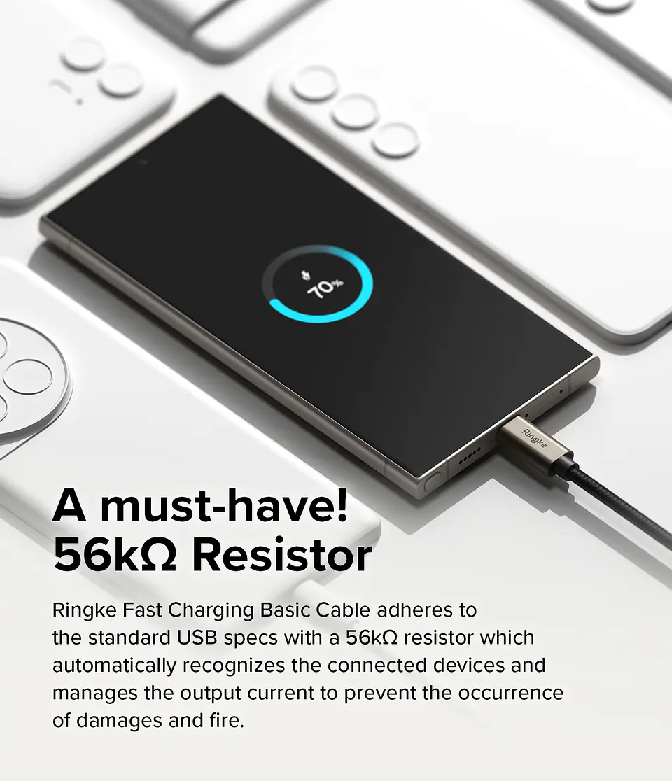 Cable Ringke USB C Carga Rápida a USB C (2 Metros) 60w 10