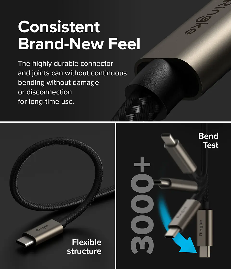 Cable Ringke Carga Rápida Basic USB-A a USB-C (2M) 7