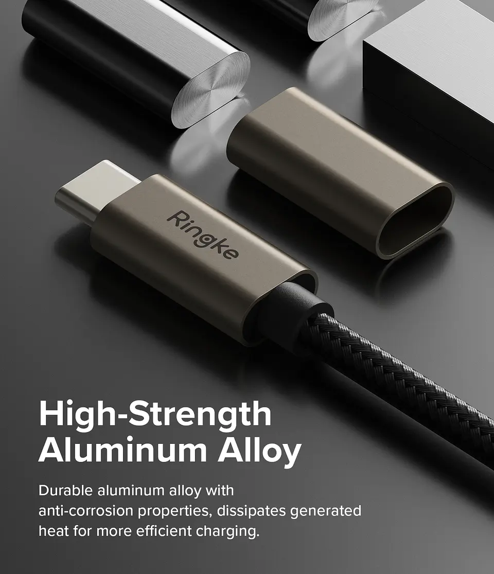 Cable Ringke Carga Rápida Basic USB-A a USB-C (2M) 8