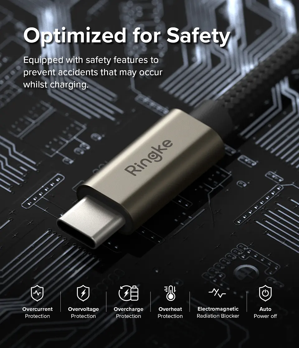 Cable Ringke Carga Rápida Basic USB-A a USB-C (2M) 9