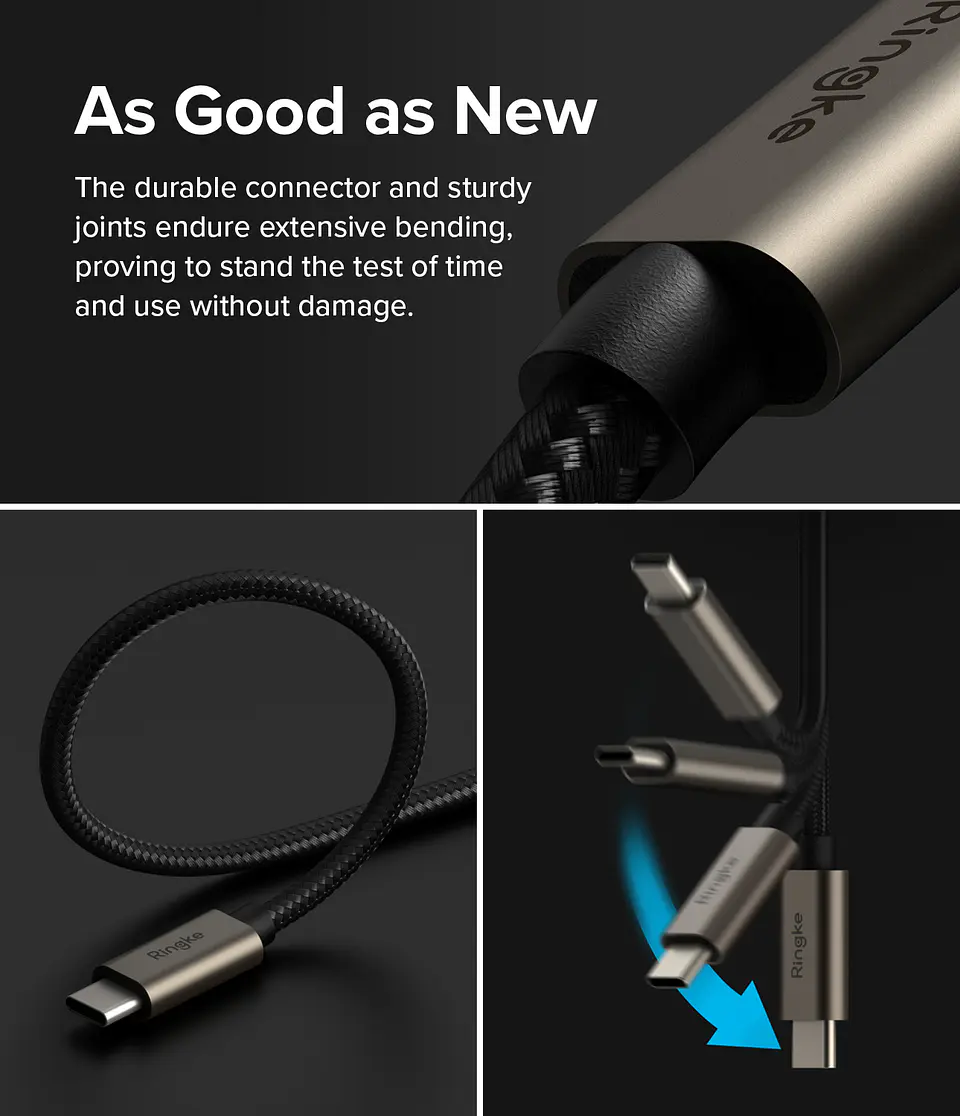 Cable Ringke USB 3.2 Gen 2x2 USB C 90° (1 M) 10