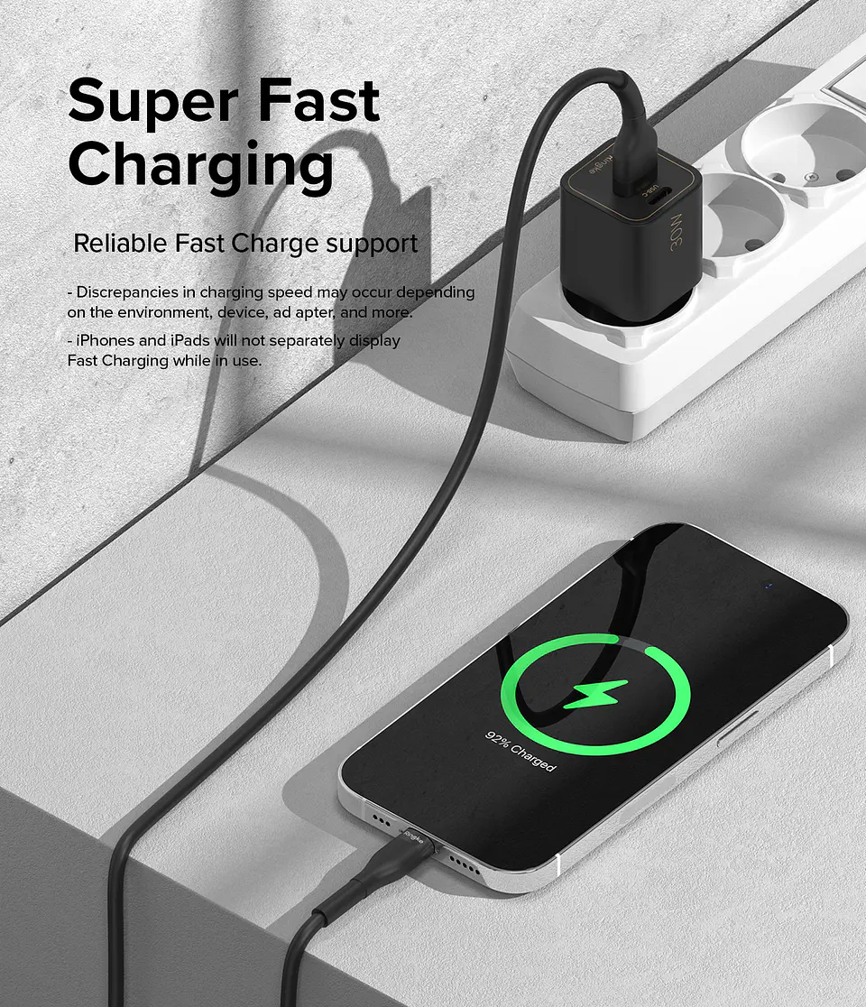 Cable Ringke Carga Rápida USB-A a Lightning Pastel (1.2M) 7