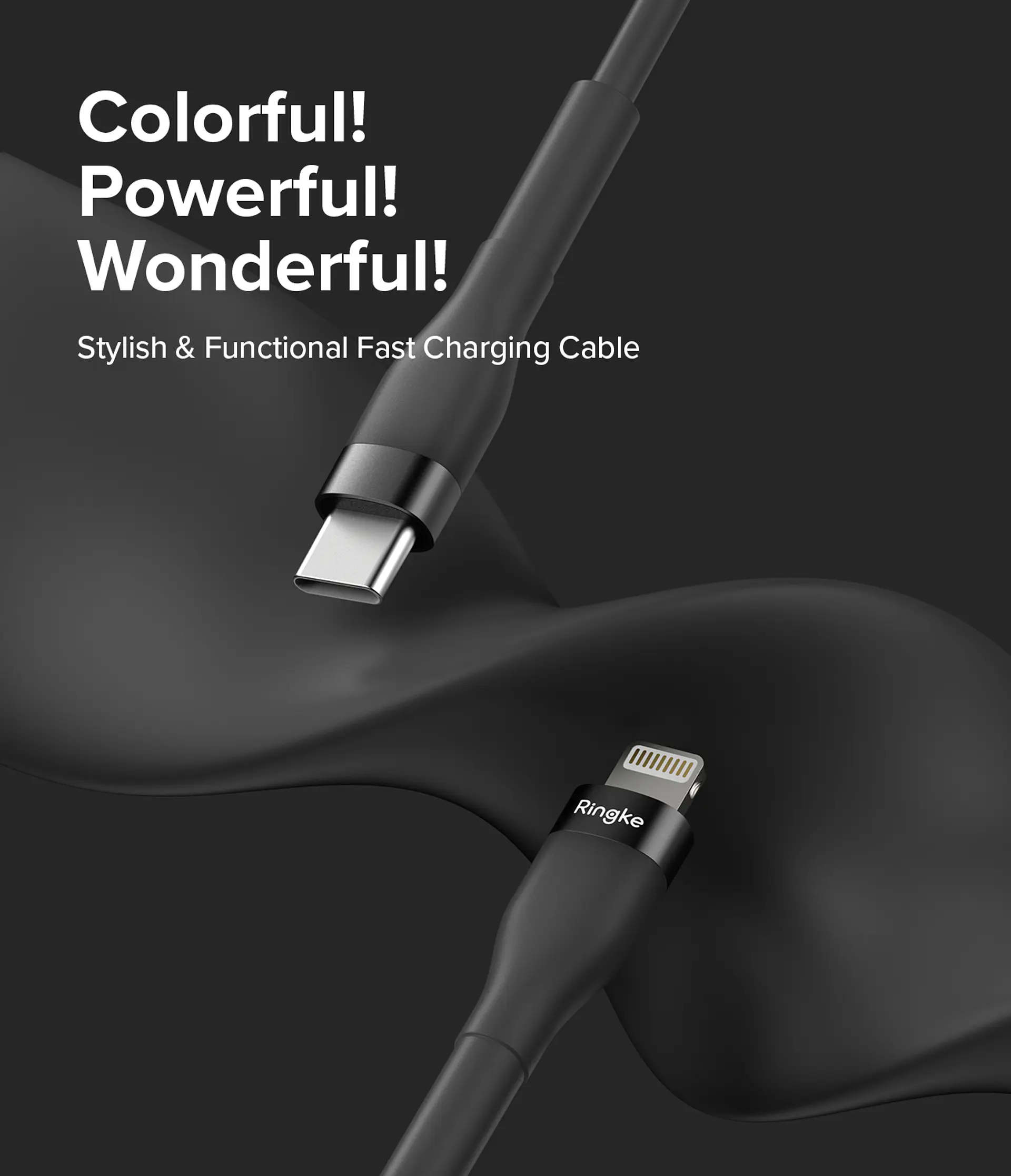 Cable Ringke Carga Rápida USB-C a Lightning Pastel (1.2m) 2