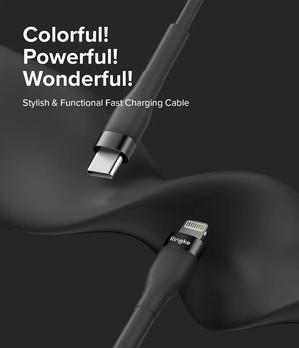 Cable Ringke Carga Rápida USB-C a Lightning Pastel (1.2m) 2