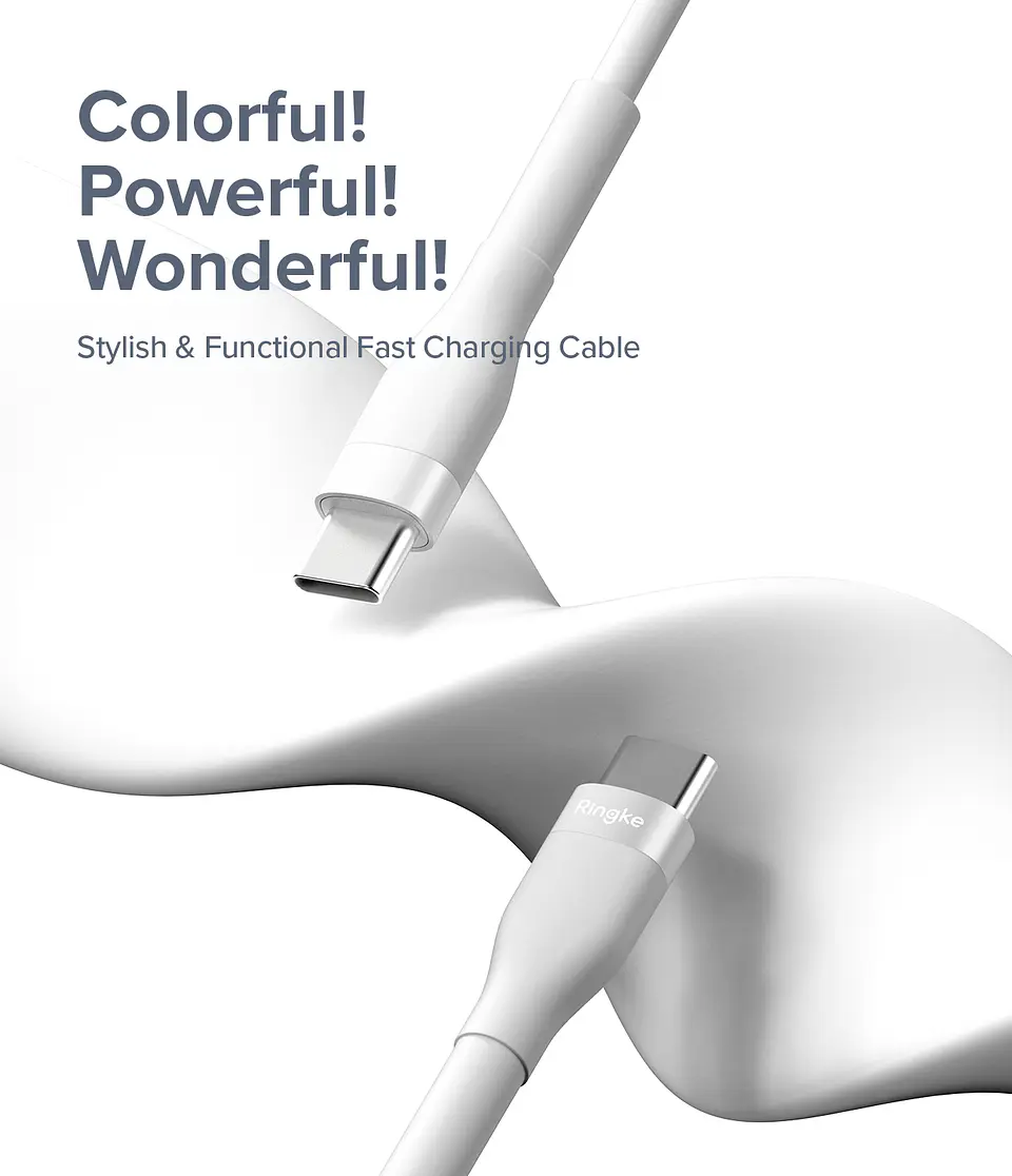 Cable Ringke Carga Rápida USB-C a USB-C Pastel (2m) 2