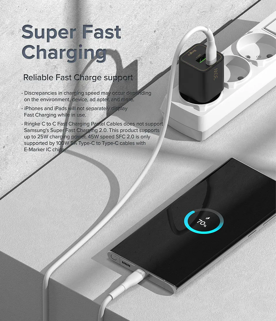 Cable Ringke Carga Rápida USB-C a USB-C Pastel (2m) 7