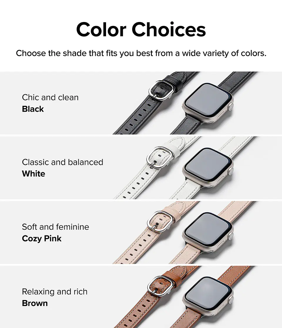Correa Cuero Ringke Para Apple Watch 38/40/41/42mm One Slim  10