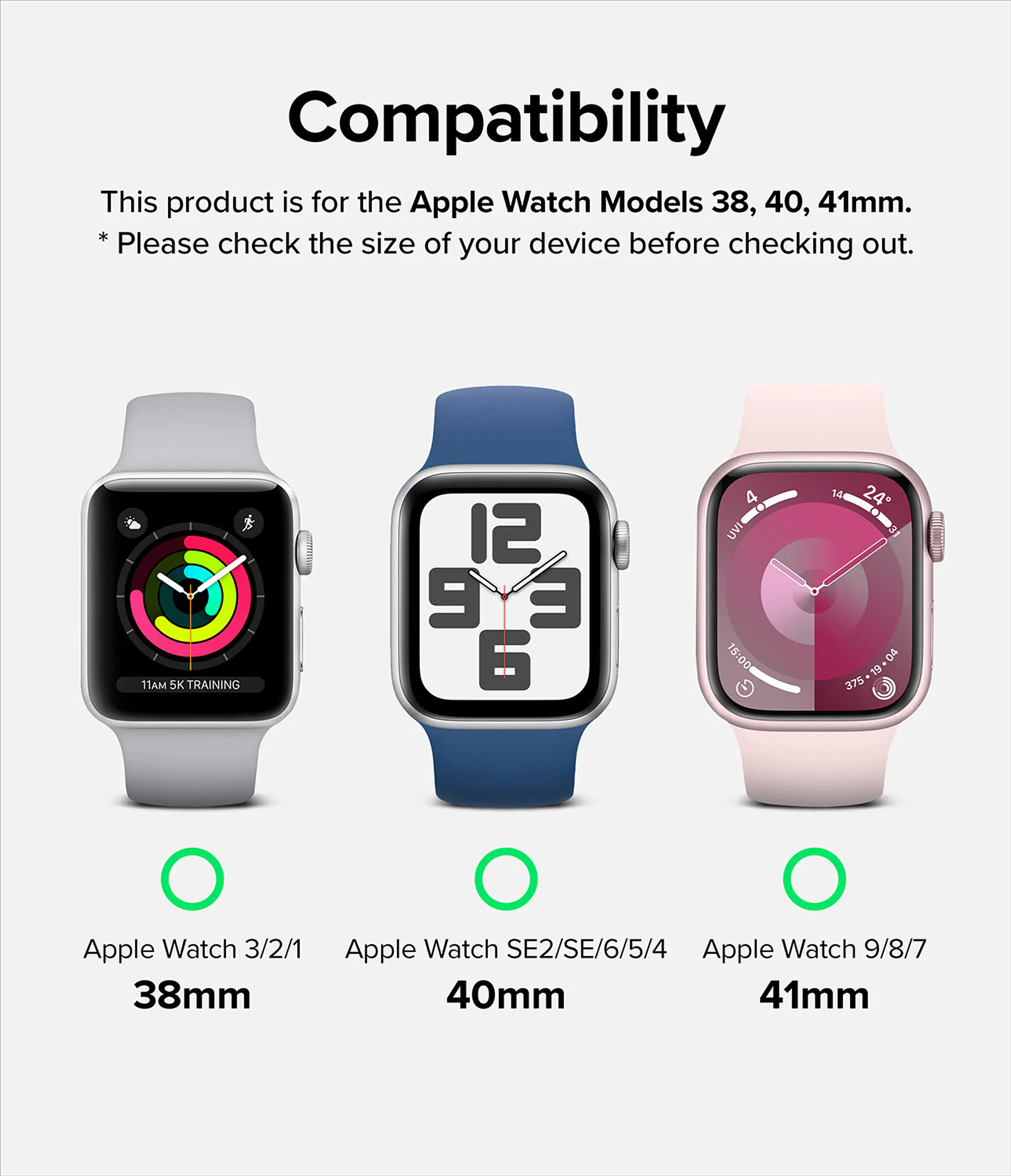 Correa Cuero Ringke Para Apple Watch 38/40/41/42mm Padded Slim  8
