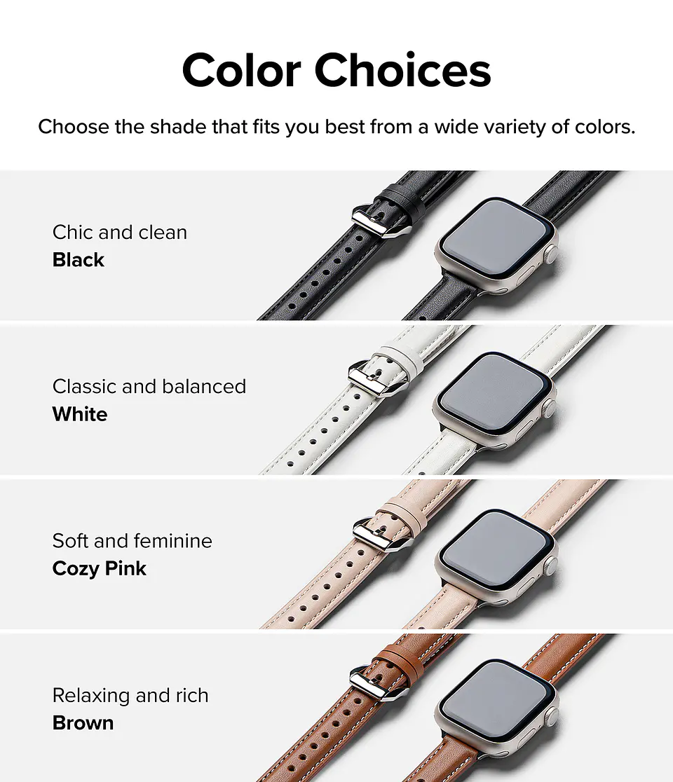 Correa Cuero Ringke Para Apple Watch 38/40/41/42mm Padded Slim  11