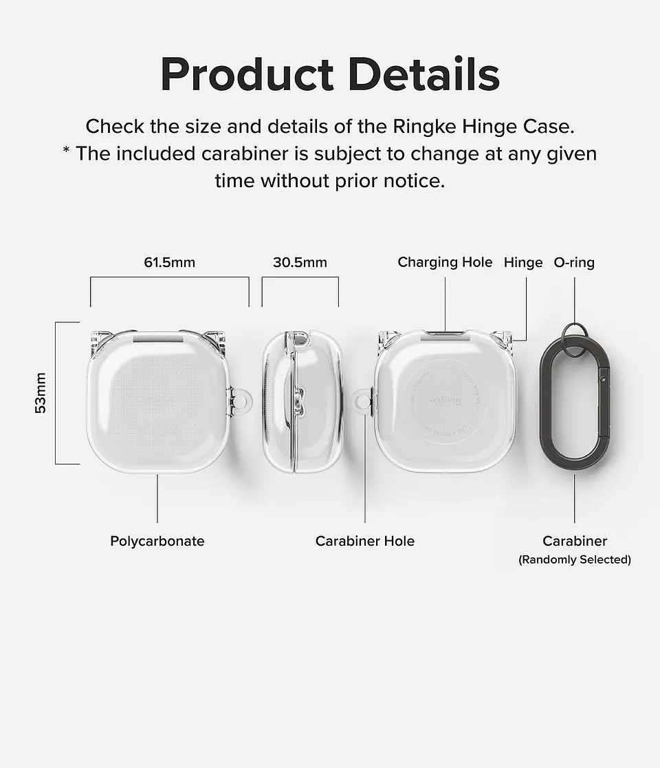 Carcasa Funda Ringke Para Buds Live / Pro / 2 / 2 Pro / FE Hinge  9