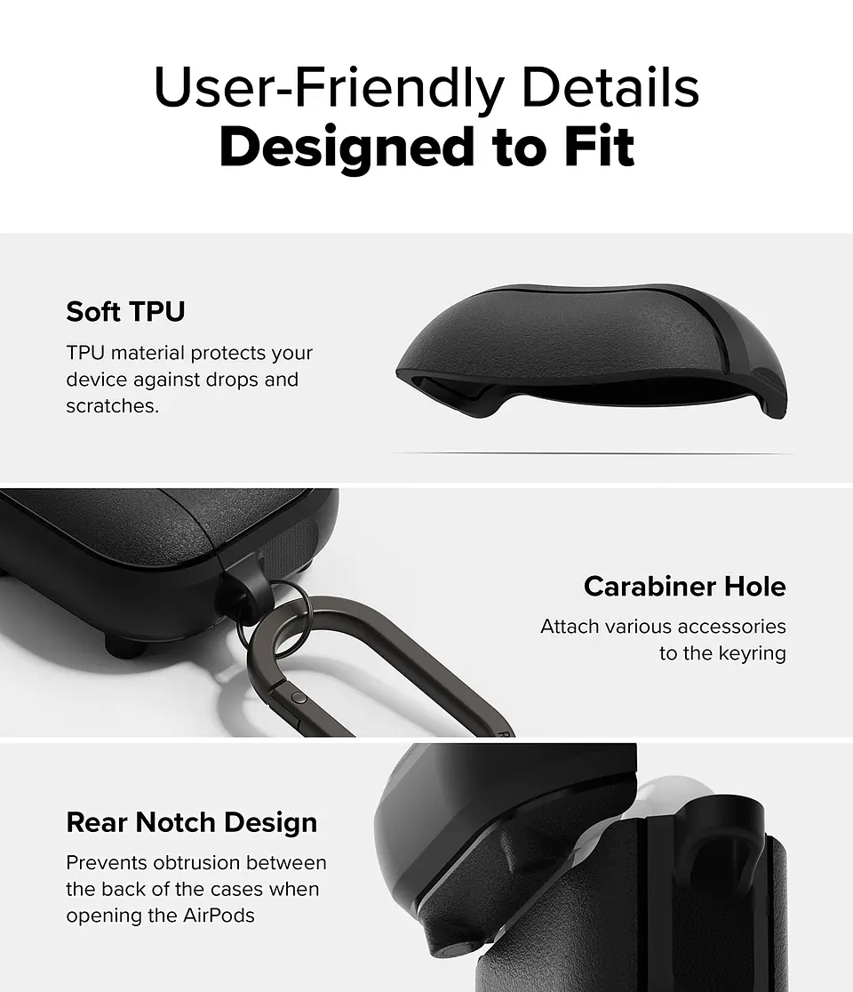 Carcasa Funda Ringke Para AirPods 4 Onyx Magnetic  6