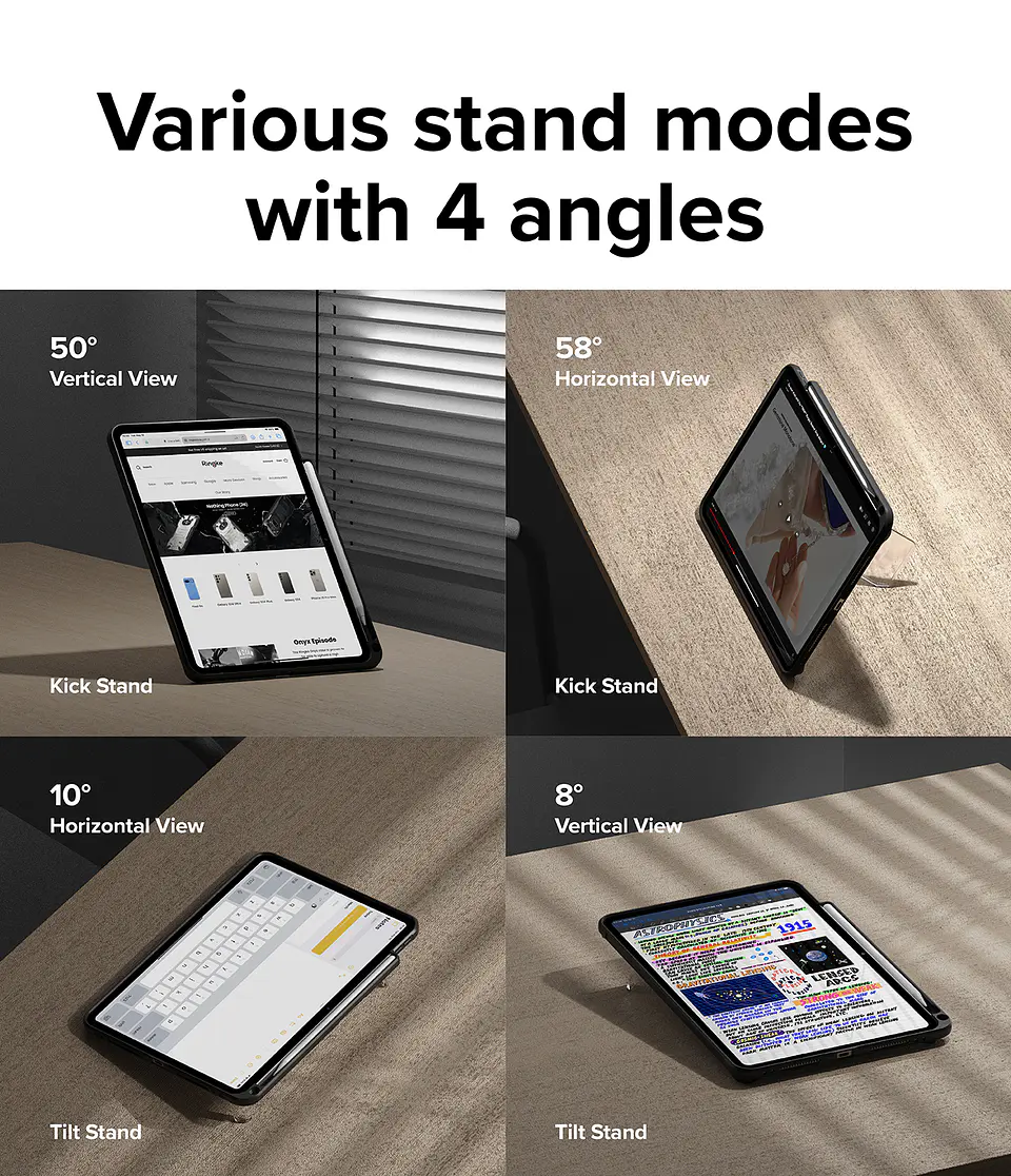 Funda Protectora Ringke Para iPad Con Soporte 5