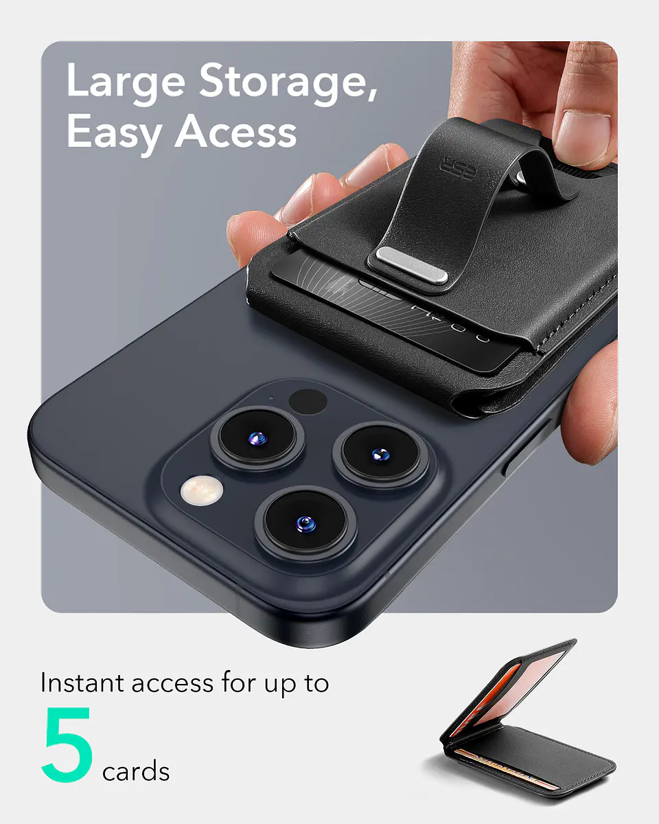 Billetera Tarjetero Magnética ESR Para iPhone Stand Grip 4