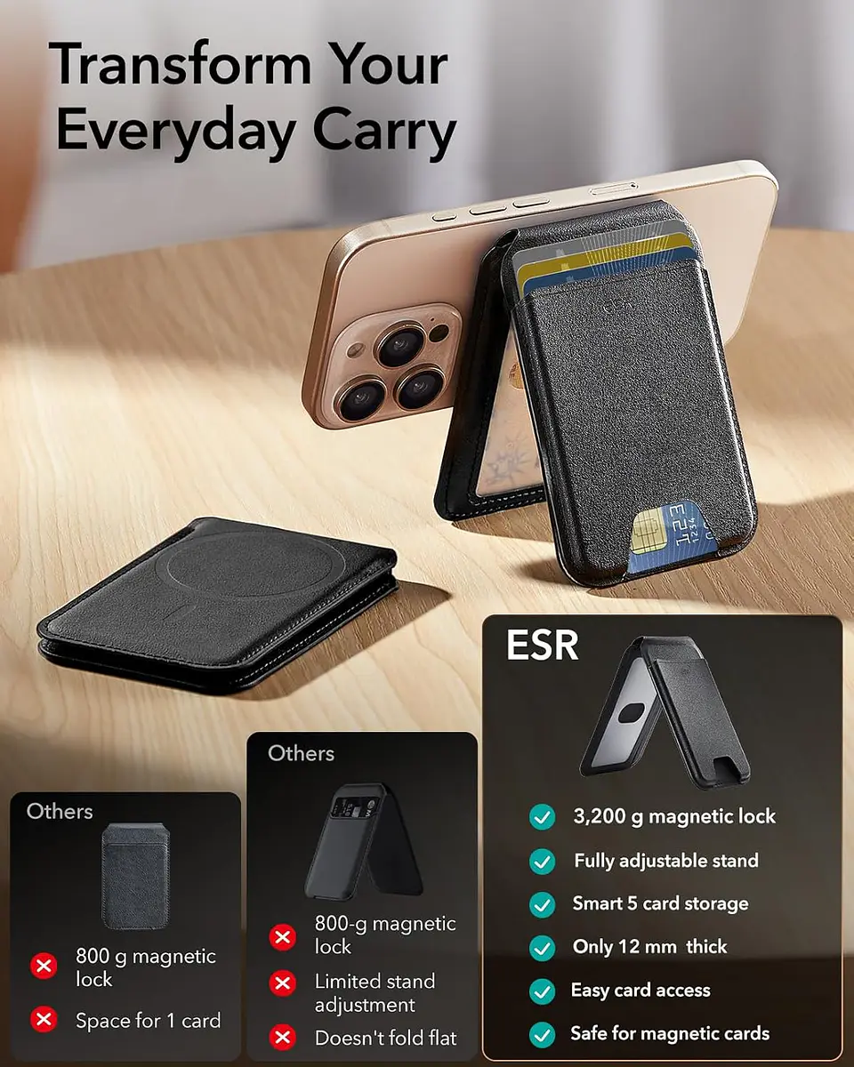 Billetera Tarjetero Magnética ESR Para iPhone Stand Wallet 5