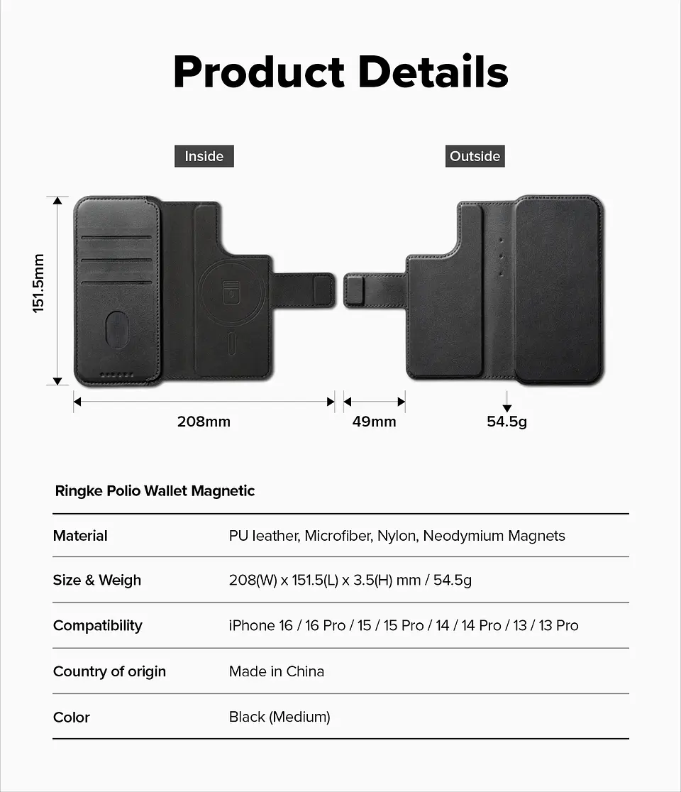 Billetera Ringke Magnética Para iPhone 17 / 16 / 15  9