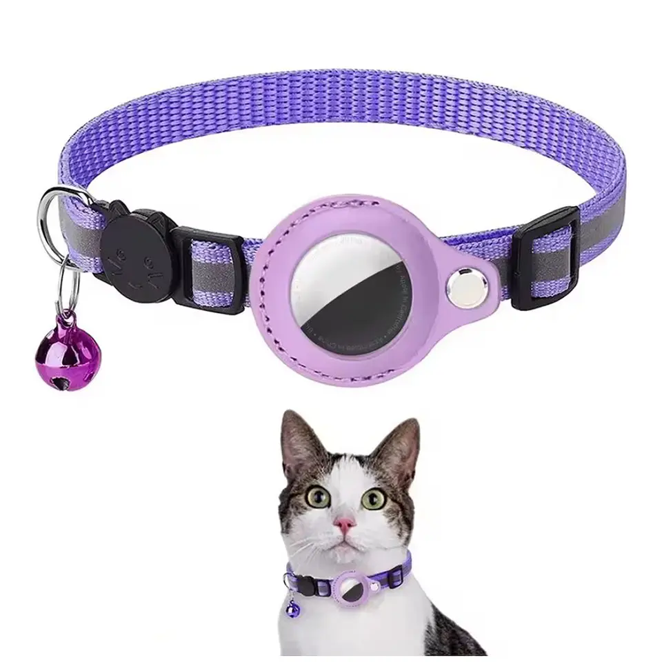 Collar Correa Con Funda Para Airtag Localizar Gato / Perro 12