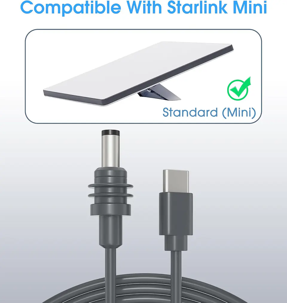 Cable de Carga USB C Para Starlink Mini 2 Metros 6