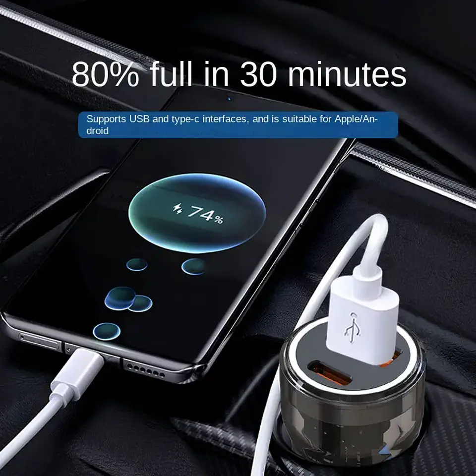 Cargador Auto para Celular Carga Rápida 3.0 Qc 6