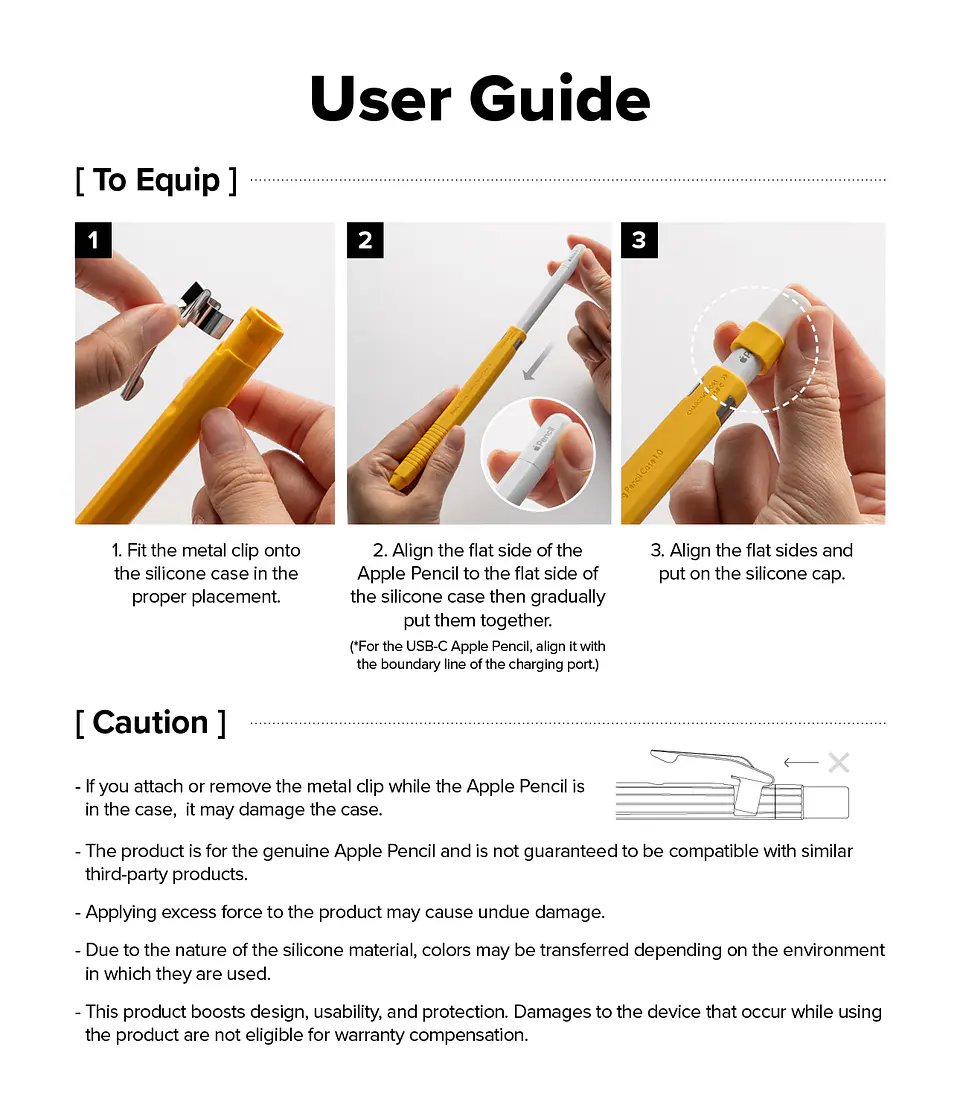 Funda RINGKE Para Apple Pencil USB-C Diseño Lápiz 14
