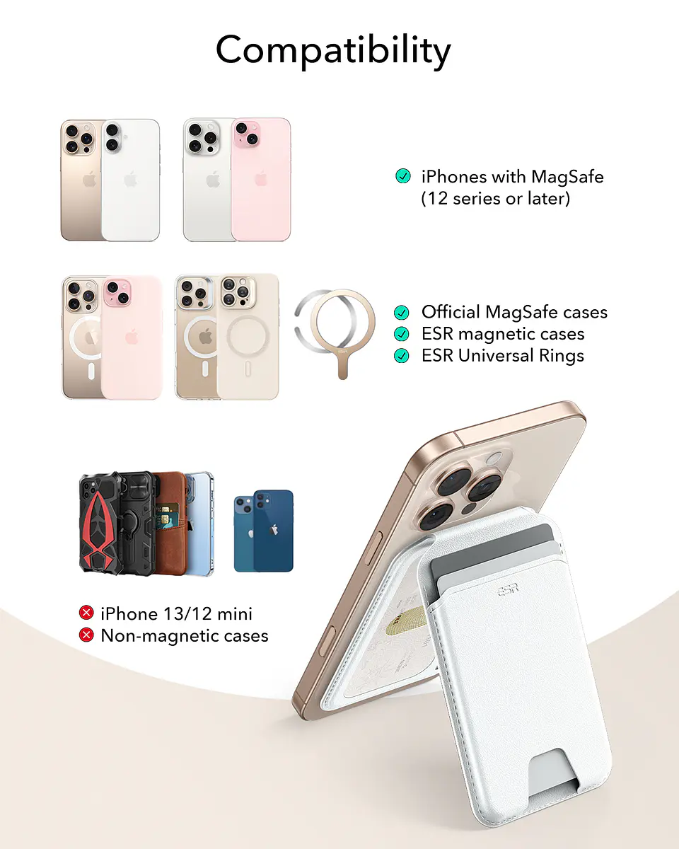Tarjetero Magnético Para iPhone ESR Aura Wallet Stand 10
