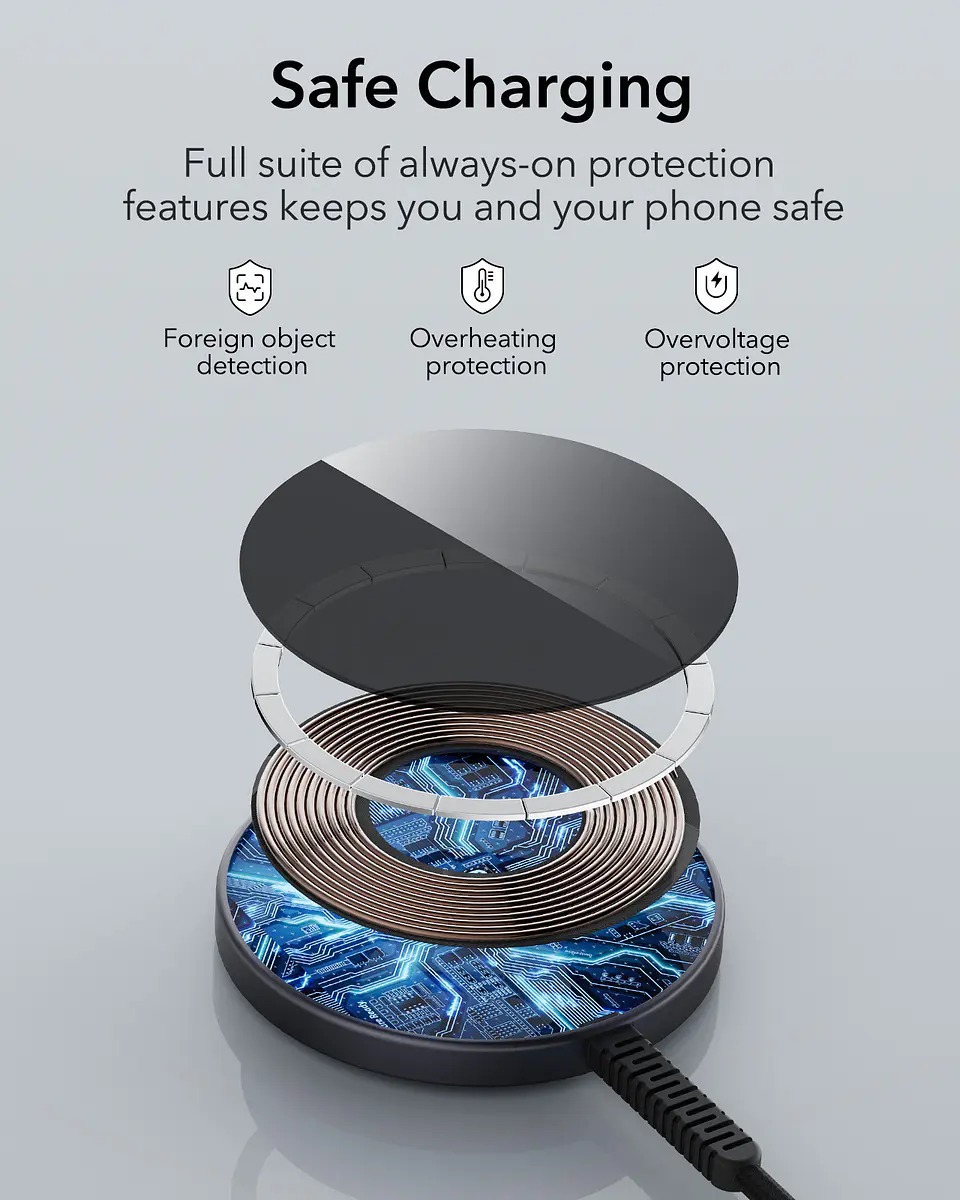 Cargador Inalámbrico ESR Mini Para iPhone Magnético 6