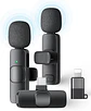 2 Pack Micrófono Inalámbrico Lavalier Para iPhone, iPad y Android - Miniatura 1