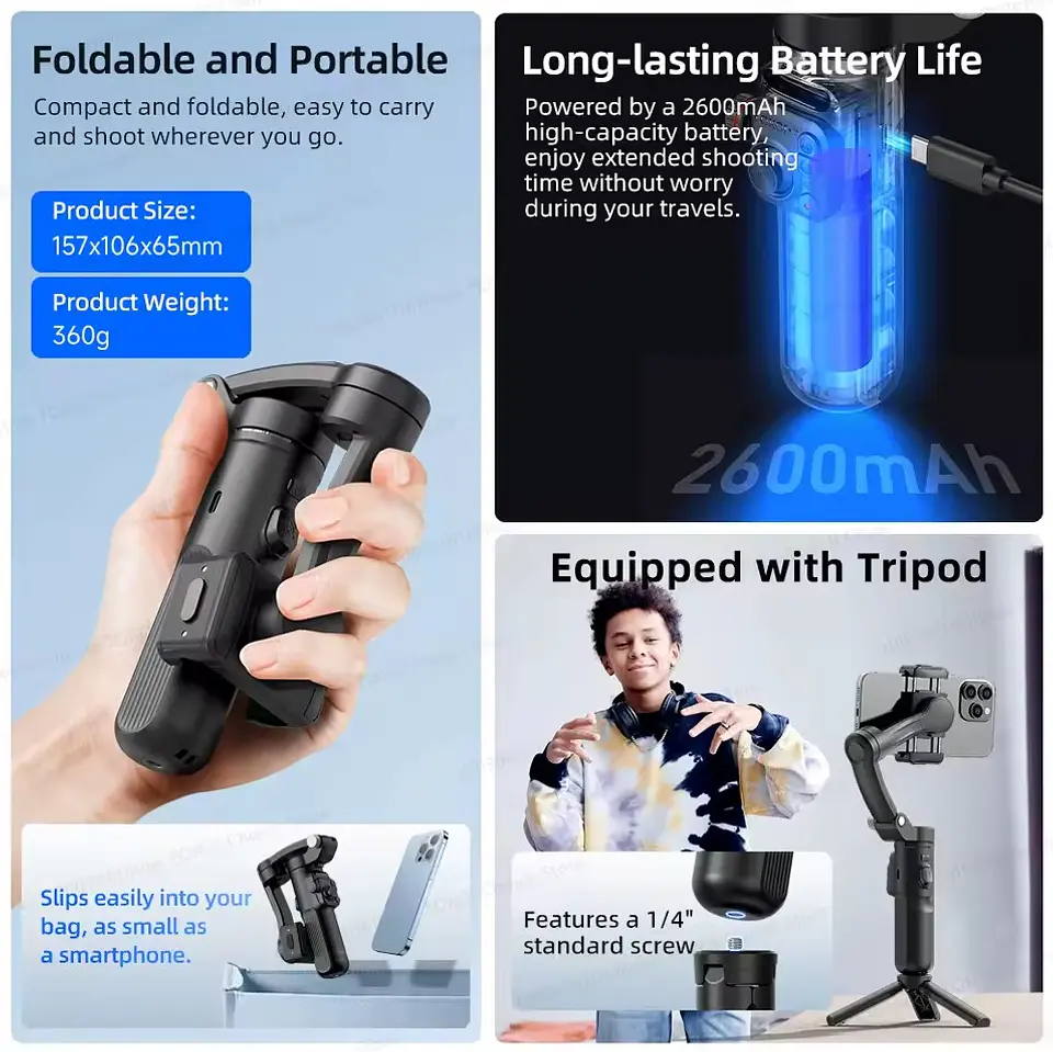  Estabilizador Para Celular TOKQI-M02 iOS y Android 2