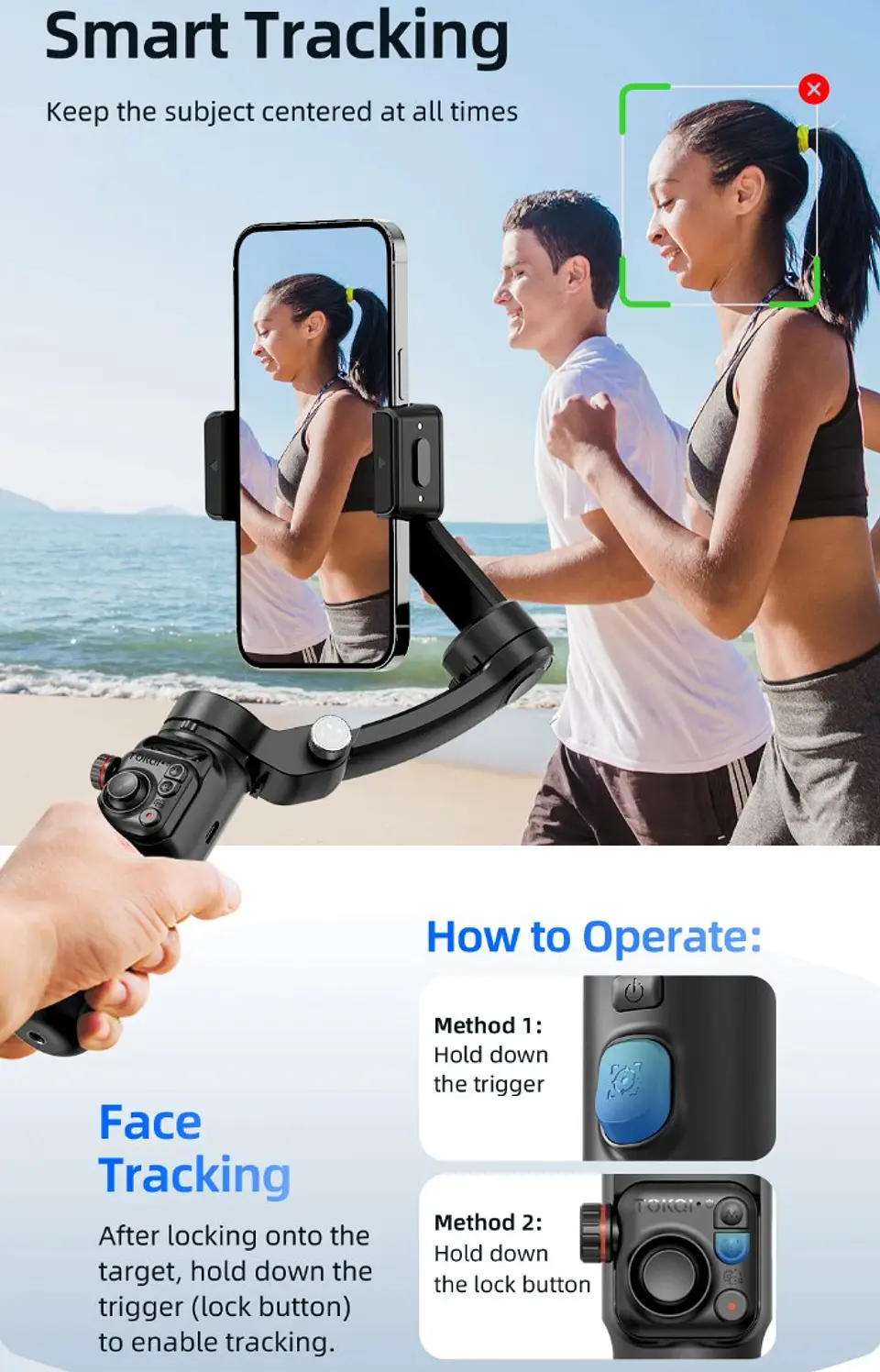  Estabilizador Para Celular TOKQI-M02 iOS y Android 5