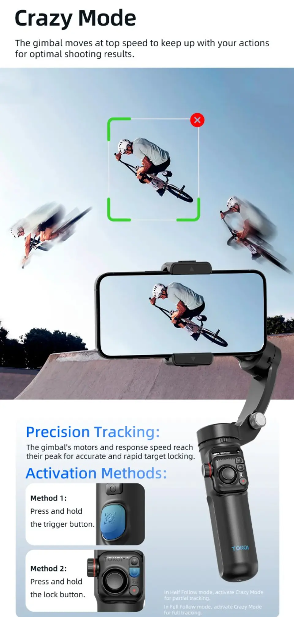  Estabilizador Para Celular TOKQI-M02 iOS y Android 7