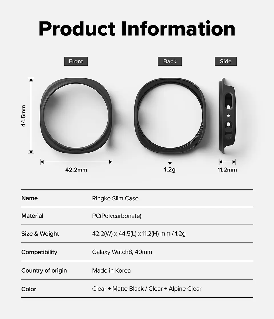 Carcasa Ringke Para Galaxy Watch 8 (40 / 44 / 46mm) Pack 2 8