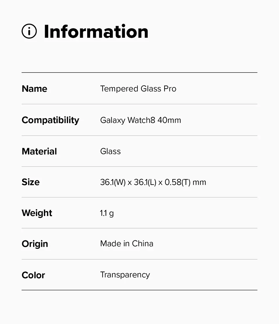 Lamina Vidrio Ringke Para Galaxy Watch 9 / 8 - 40 / 44mm 2 Pack 9