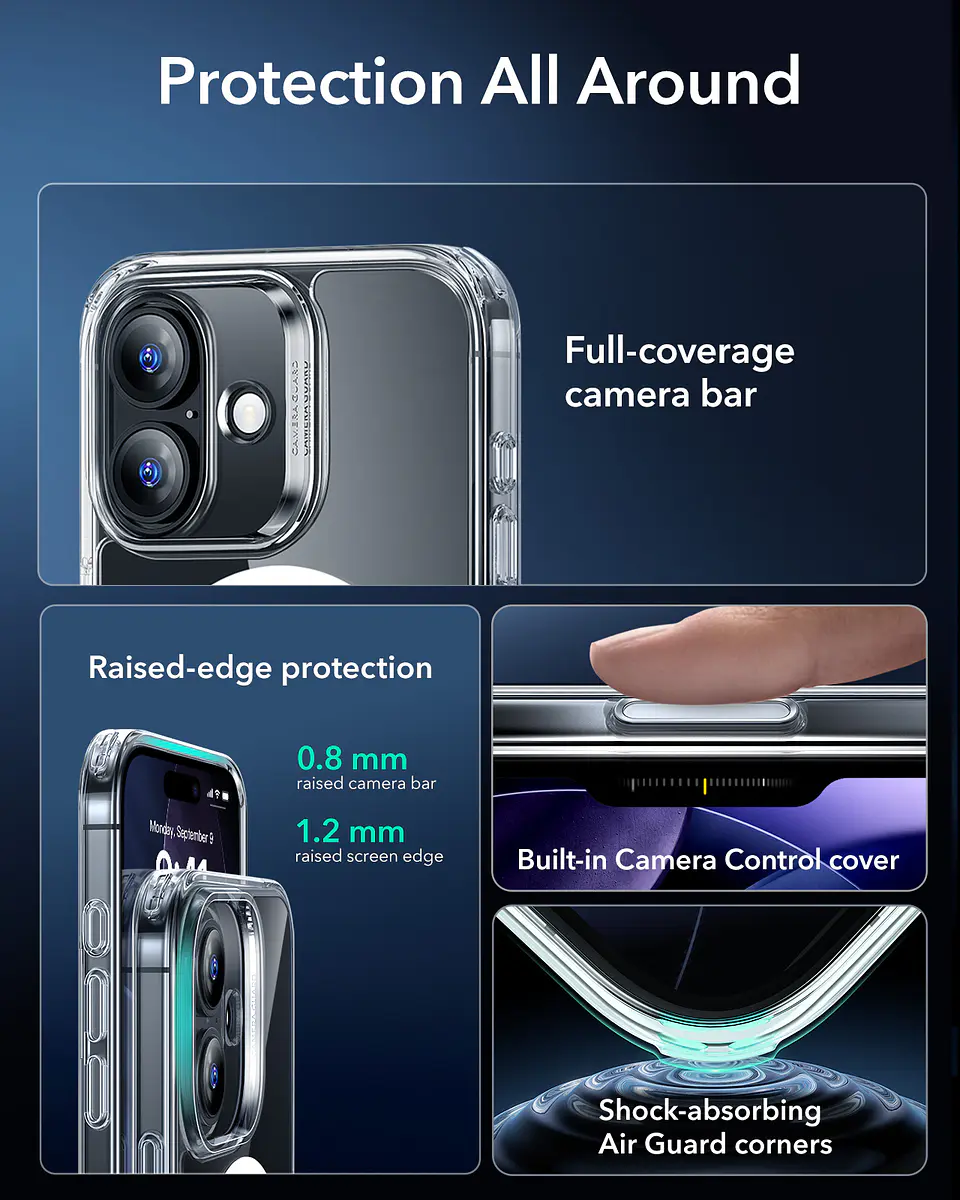 Carcasa ESR Para iPhone 17 / Air / Pro / Pro Max Classic Hybrid (HaloLock) 5
