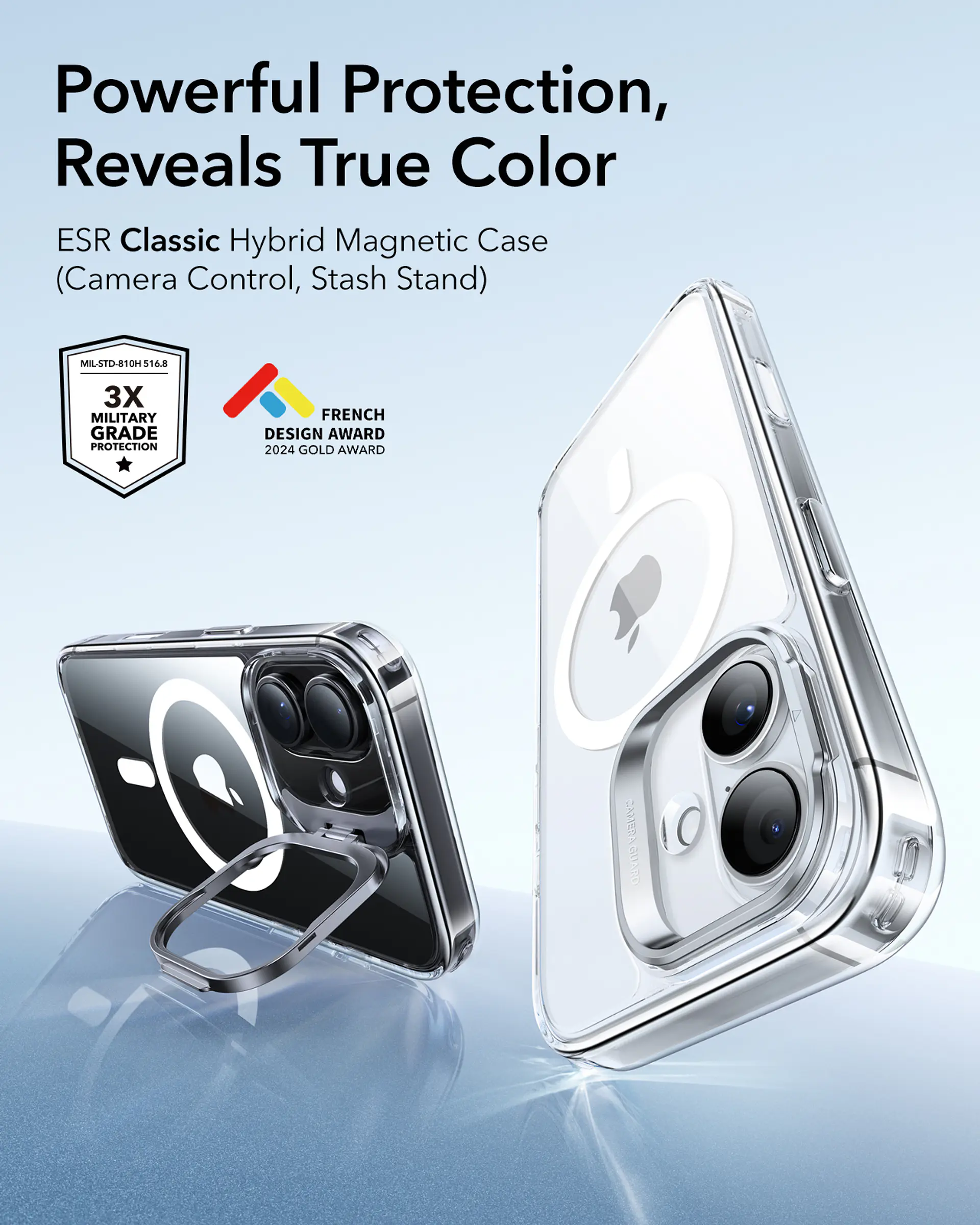 Carcasa ESR Para iPhone 17 / Air / Pro / Max Hybrid Stash Stand 7