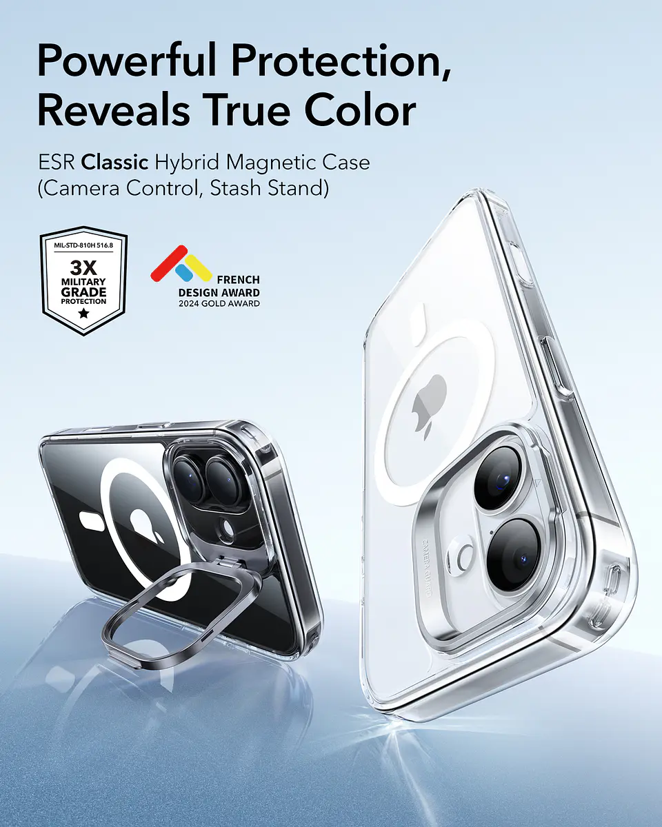 Carcasa ESR Para iPhone 17 / Air / Pro / Max Hybrid Stash Stand 7
