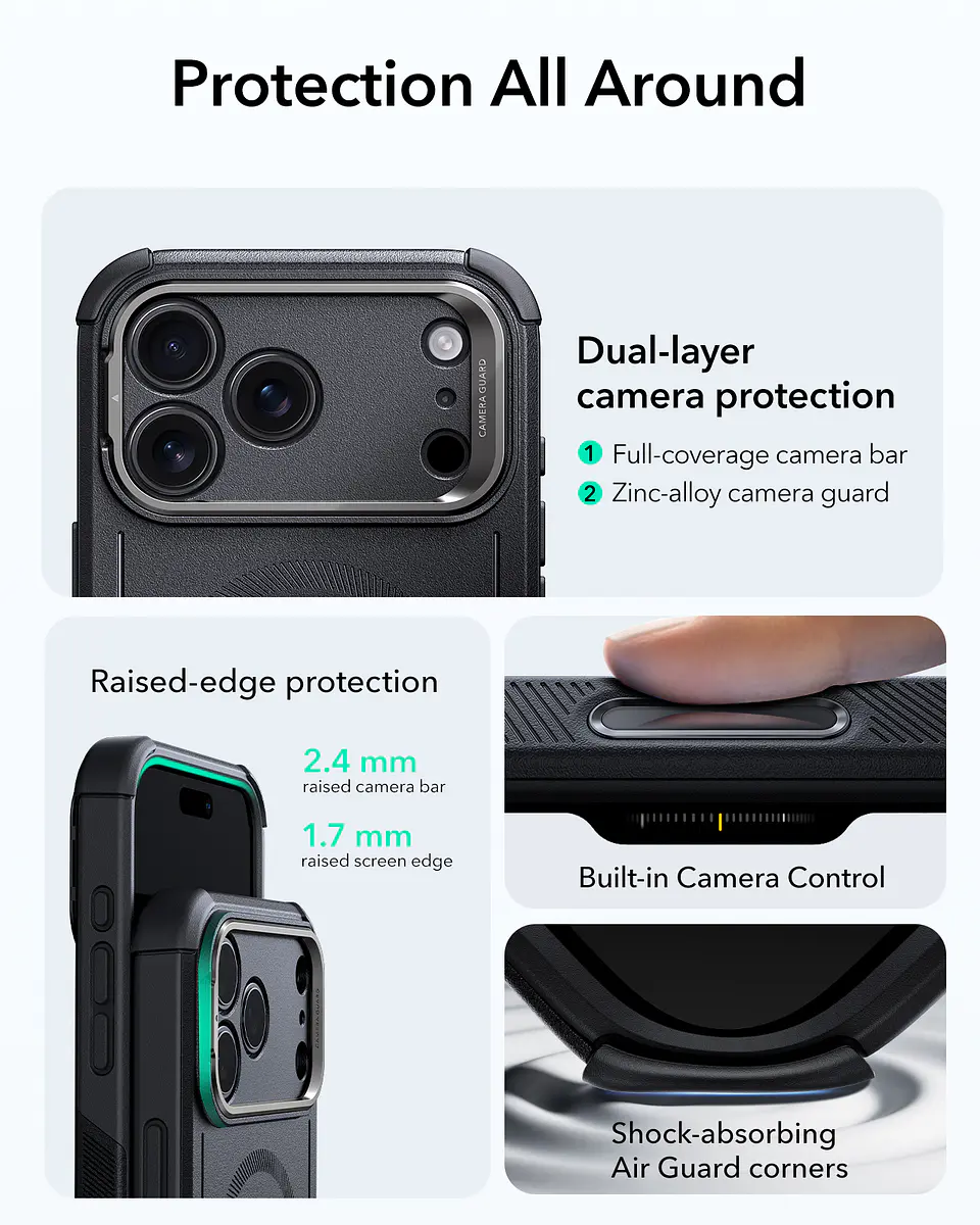 Carcasa ESR Para iPhone 17 / Air / Pro / Pro Max Cyber Armor 2