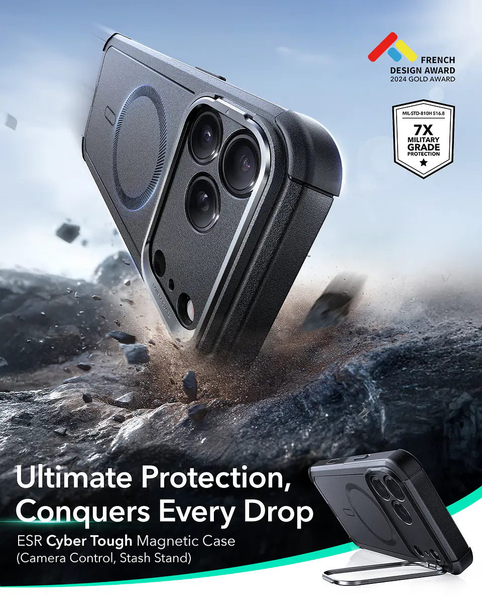 Carcasa ESR Para iPhone 17 / Air / Pro / Pro Max Cyber Armor 4