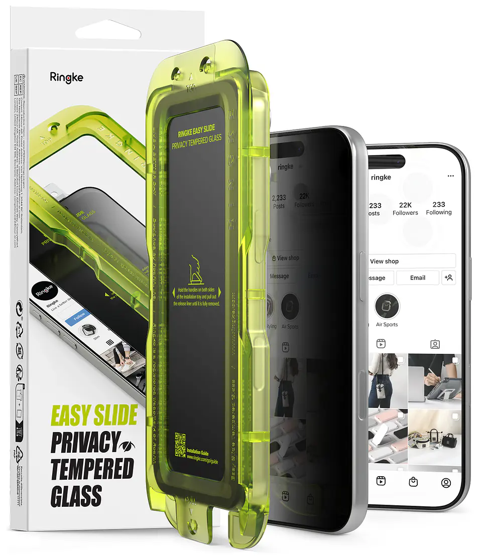 Lamina Pantalla Anti espía Ringke Para iPhone 17 / Pro / Pro Max (Pack 2) 6