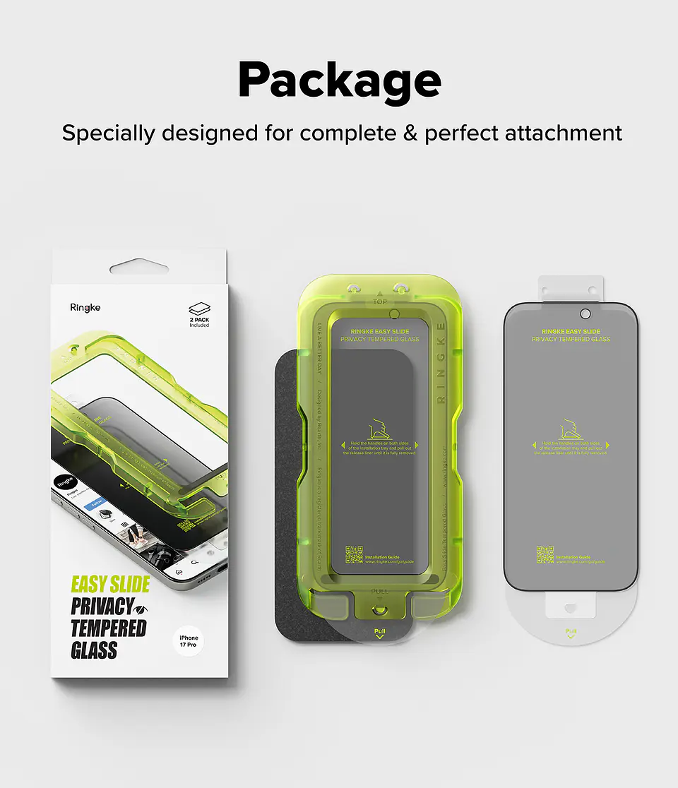 Lamina Pantalla Anti espía Ringke Para iPhone 17 / Pro / Pro Max (Pack 2) 3