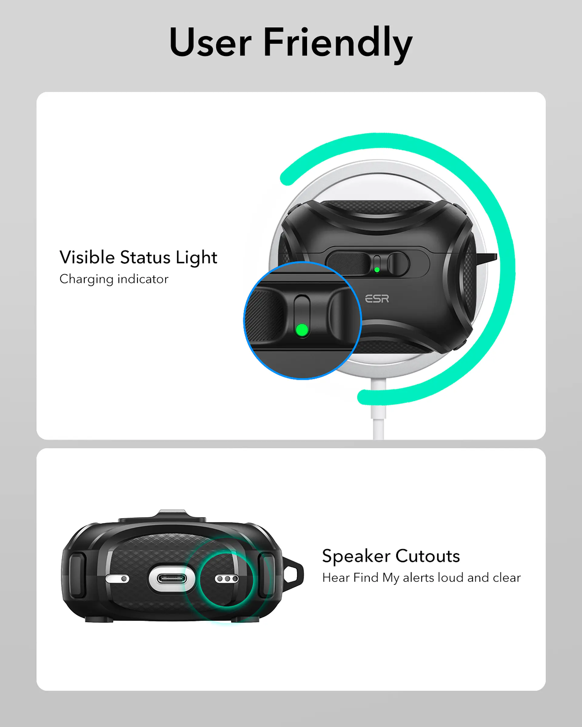 Carcasa Funda ESR Para AirPods Pro 3 Cyber FlickLock 5