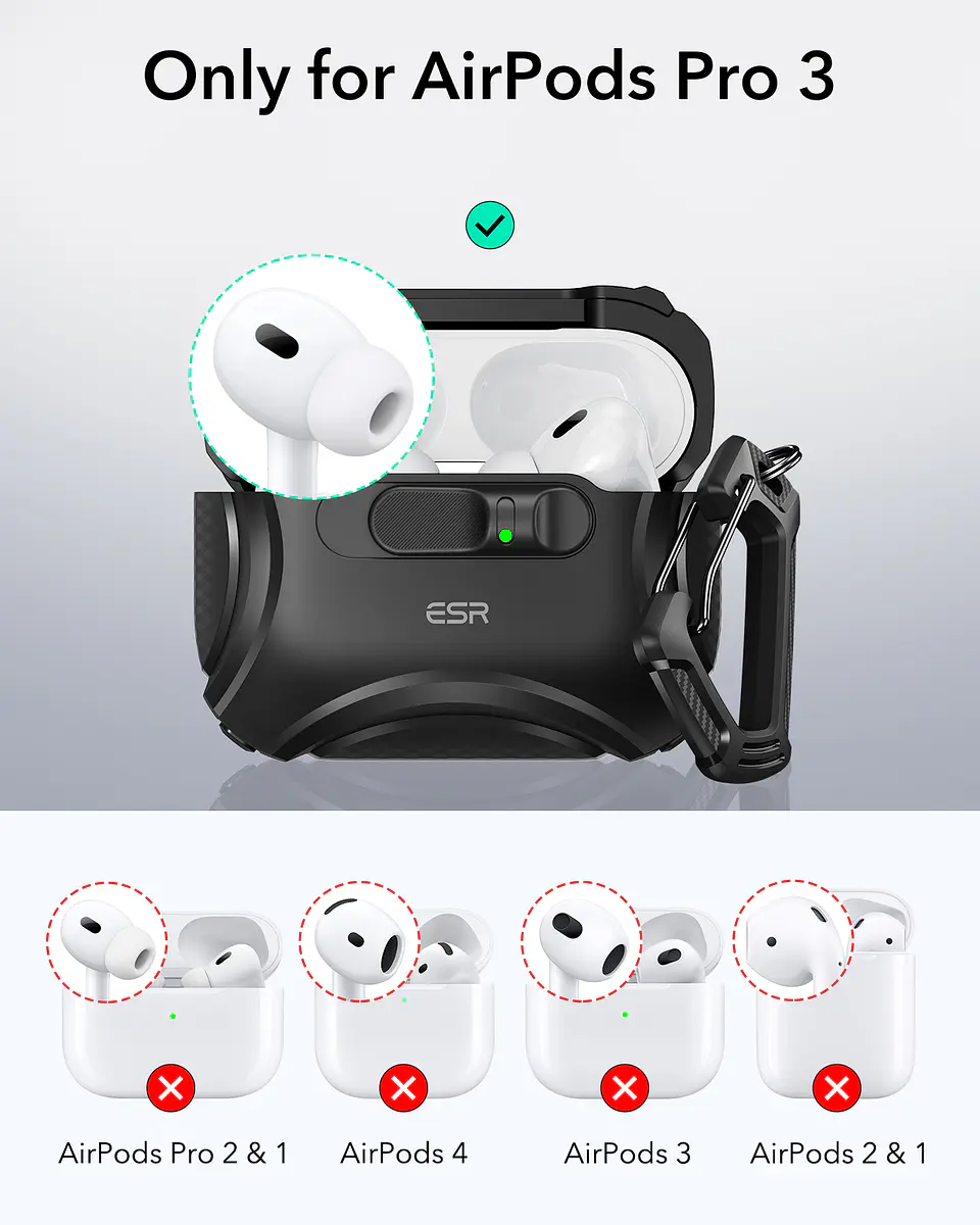 Carcasa Funda ESR Para AirPods Pro 3 Cyber FlickLock 2
