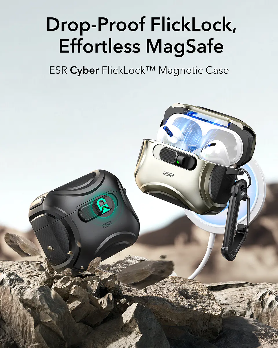 Carcasa Funda ESR Para AirPods Pro 3 Cyber FlickLock 10