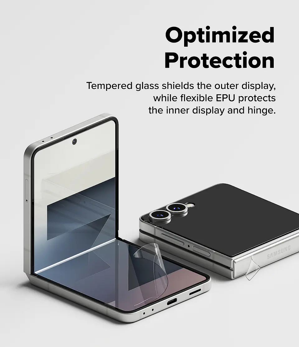 Lamina Protectora Ringke Para Galaxy Z Flip 7 (3 en 1)  5