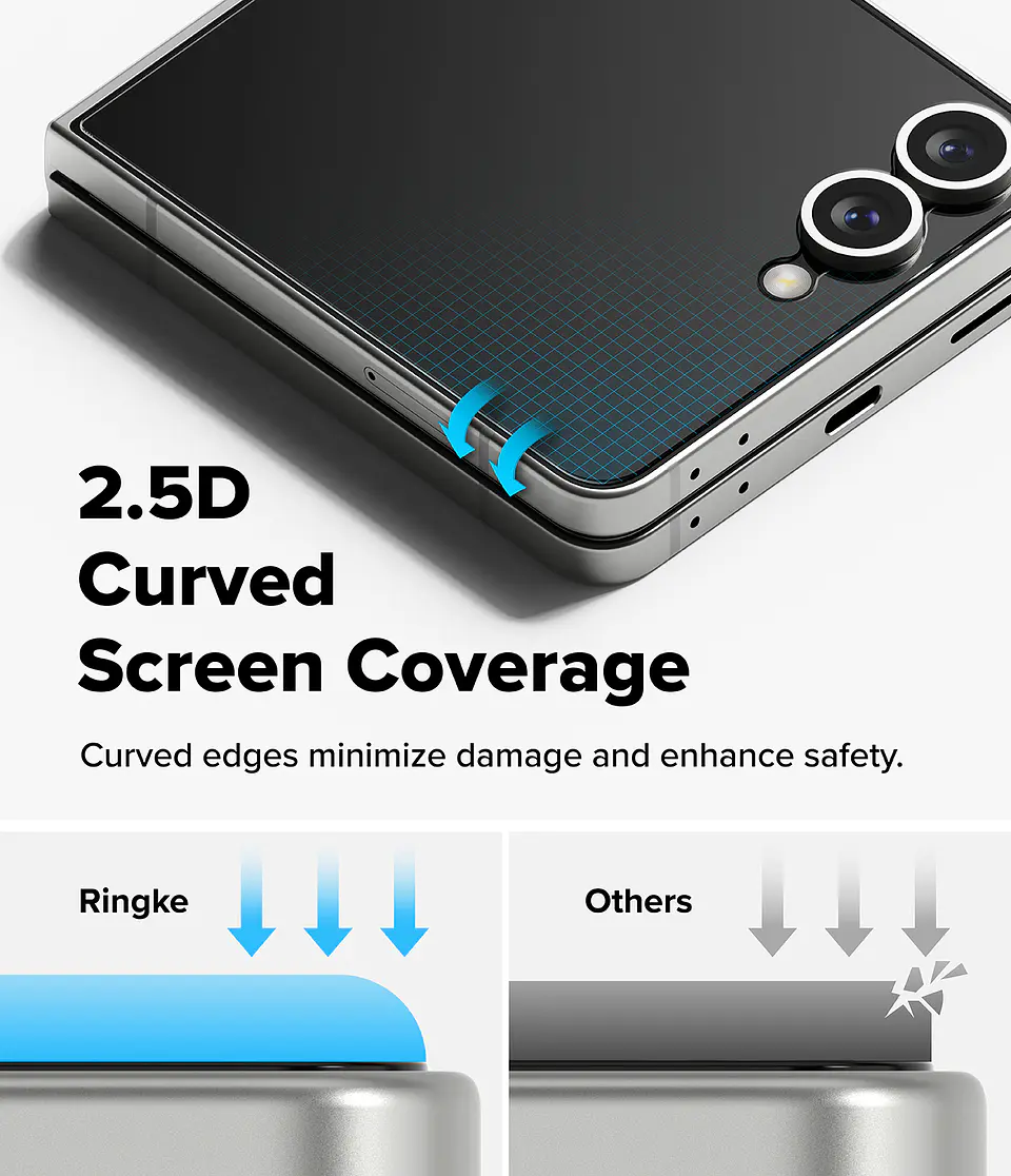 Lamina Protectora Ringke Para Galaxy Z Flip 7 (3 en 1)  7