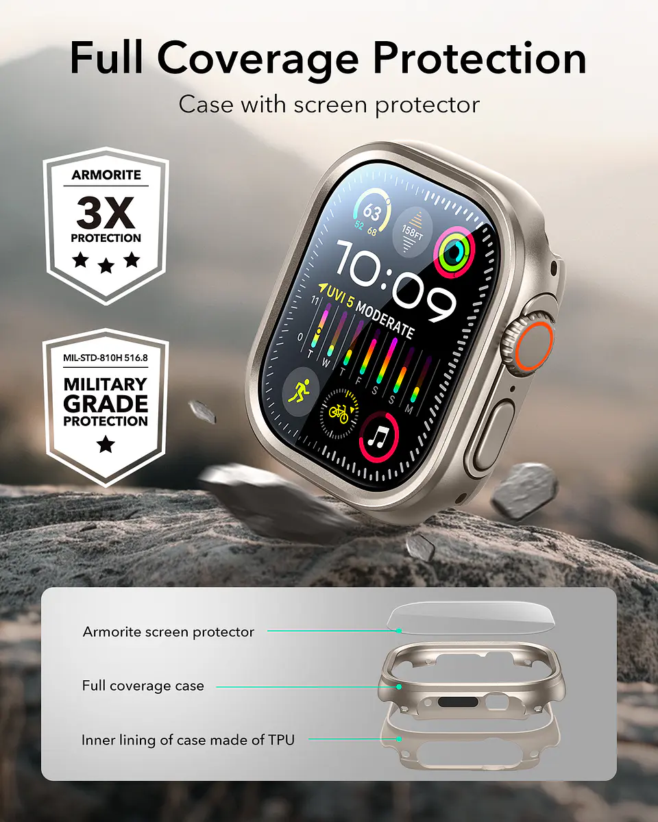 Protector Carcasa ESR Para Apple Watch Ultra 3 / Ultra 2 / Ultra (49mm) 6