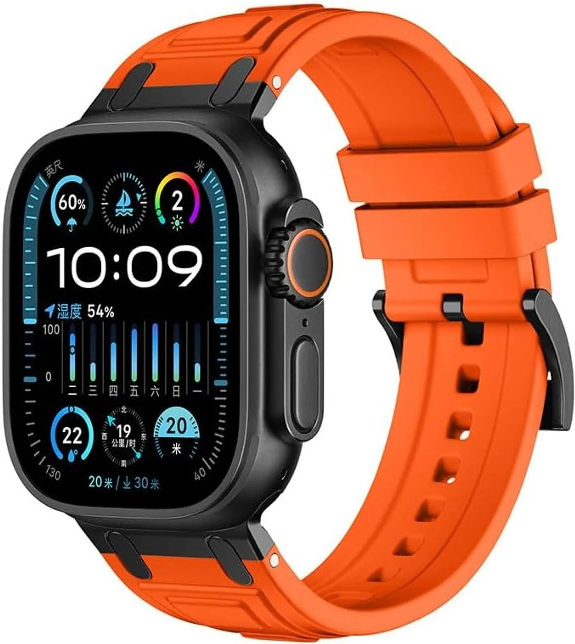 Correa Silicona Tough Armor Para Apple Watch 44/45/46/49mm 1