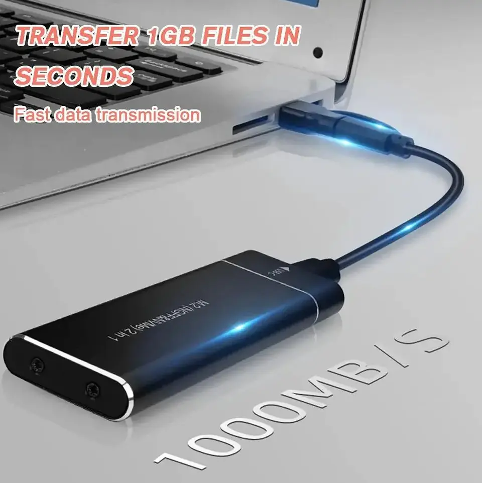 Cofre Externo USB 3.1 Tipo C Para SSD M.2 NVMe / SATA 4