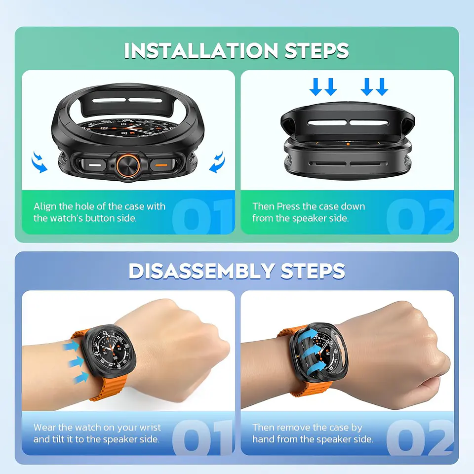 Protector Carcasa Para Galaxy Watch 8 (40 / 44 / 46mm)  5