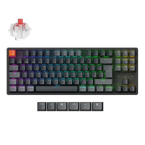 Teclado Gamer Inalámbrico Keychron K8 QMK Versión 2 Español